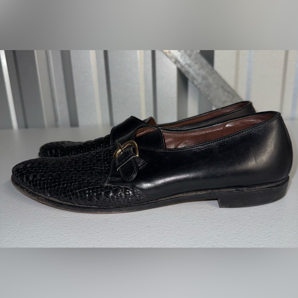 Allen Edmonds Morgan black leather buckle monk strap loafers Size 10 - Picture 5 of 10